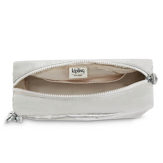 Kipling Gleam Metallic Pouch Vesker Sølv | NO 1082IL